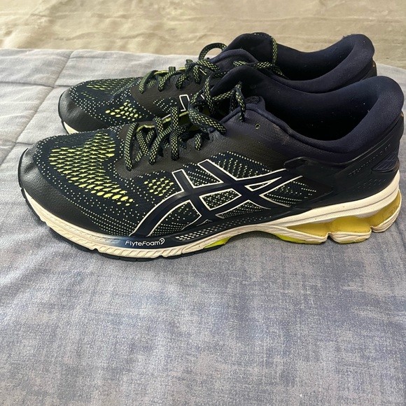 ASICS Gel Kayano 26 navy/ yellow - Picture 4 of 5